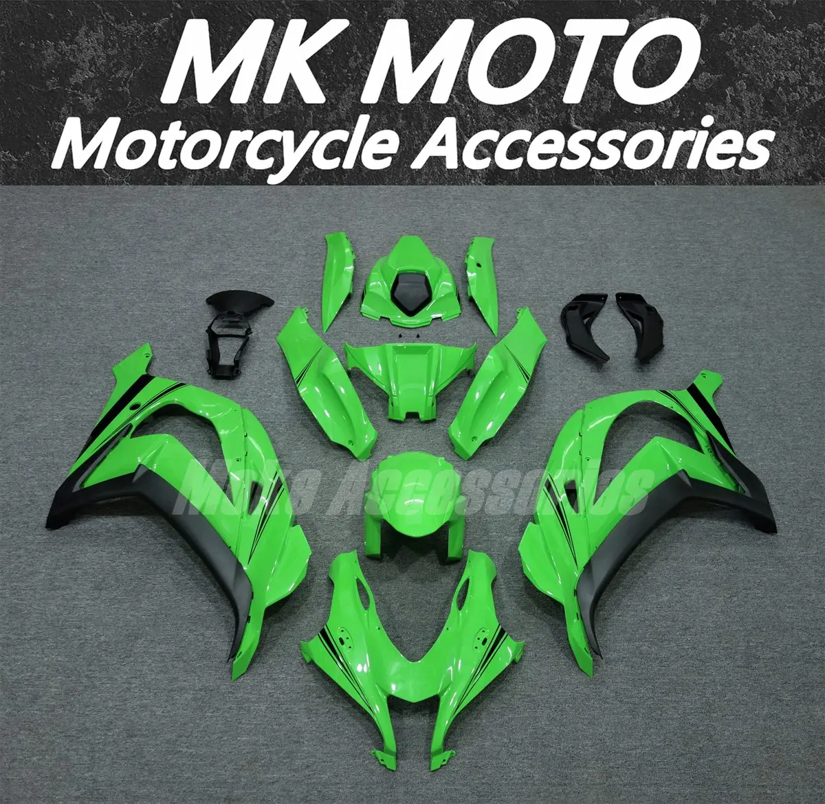 

Moke moto Motorcycle Fairings Kit Fit For zx-10r 2016 2017 2018 2019 2020 Ninja Bodywork Set ABS injection Green Black New