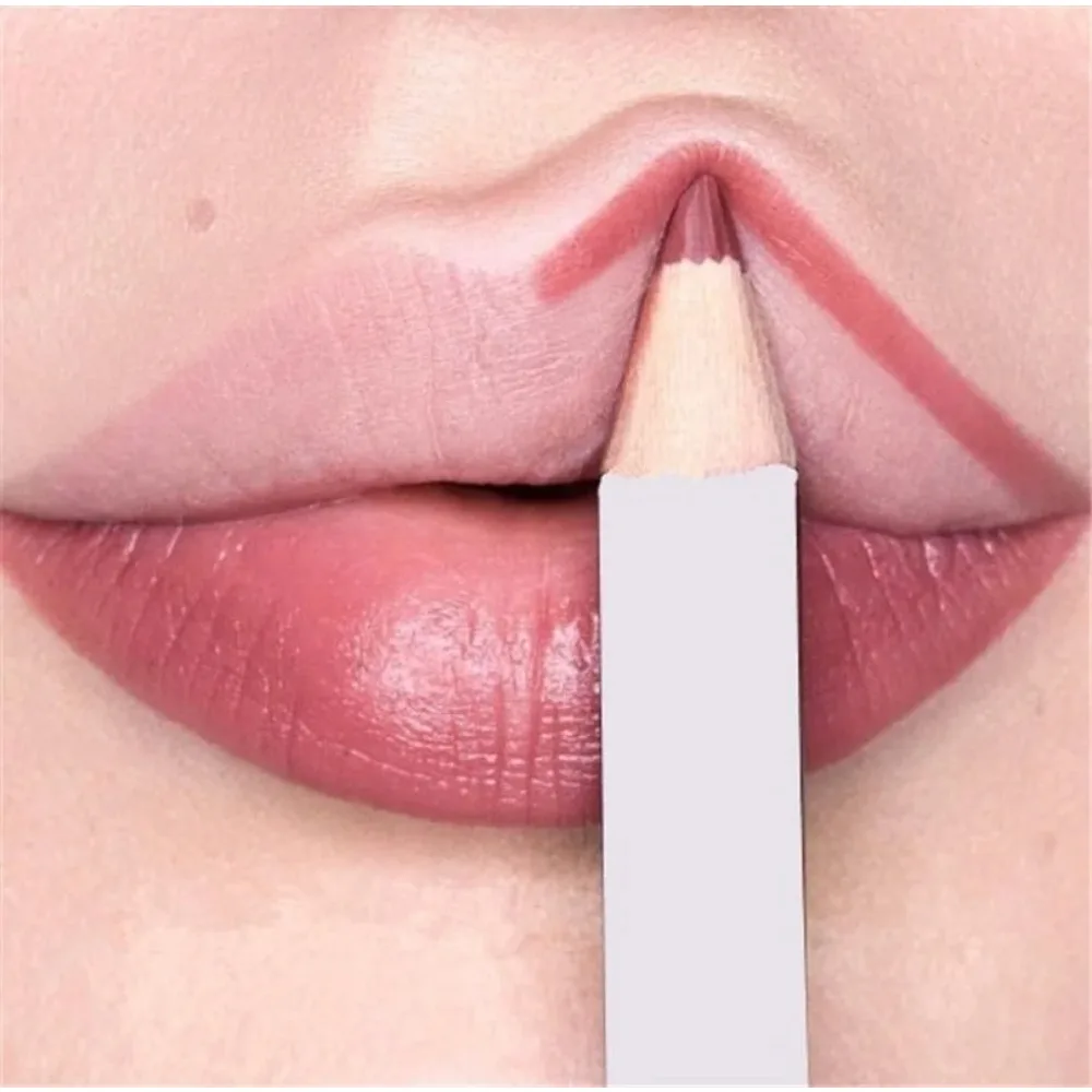 립 화장품 6Pcs/set Cosmetic Professional Wood Lipliner Waterproof Lady Charming Lip Liner Soft Pencil Contour Makeup Lipstick Tool