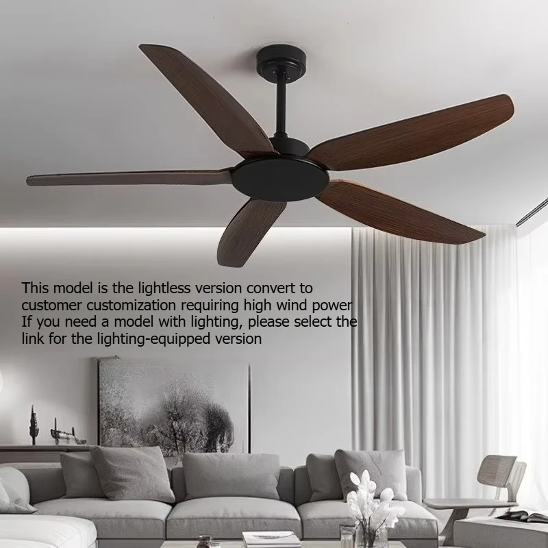Simple Nordic Retro Home Ceiling Fan Light Living Room with Strong Wind Power No Light Industrial Electric Fan Lamps Dining Room