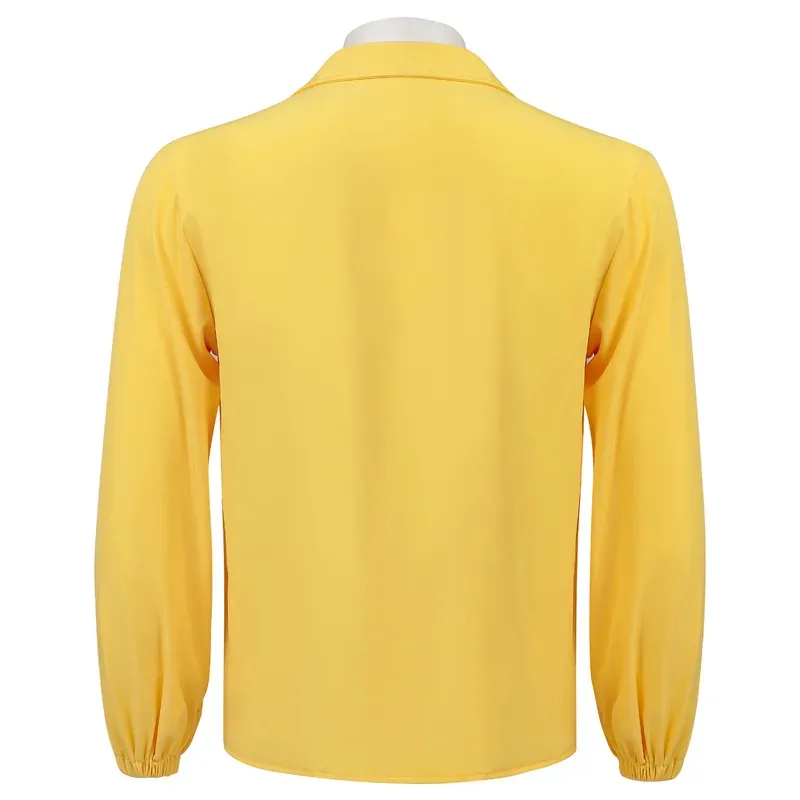 2025 11 KPop شيطان الصيادين الرومانسية تأثيري حلي قميص أصفر القلب قلادة ساجا بنين حفلة الهالوين للنساء الرجال كرنفال