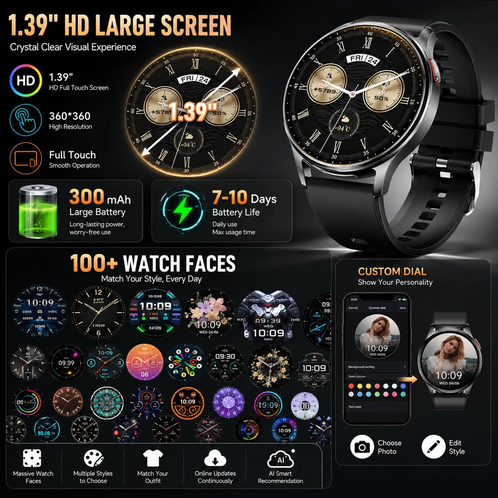 2026 ใหม่ 2-in-1 สมาร์ทวอทช์ผู - Smartwatch Sports Watches For Women บทวิจารณ์และราคา