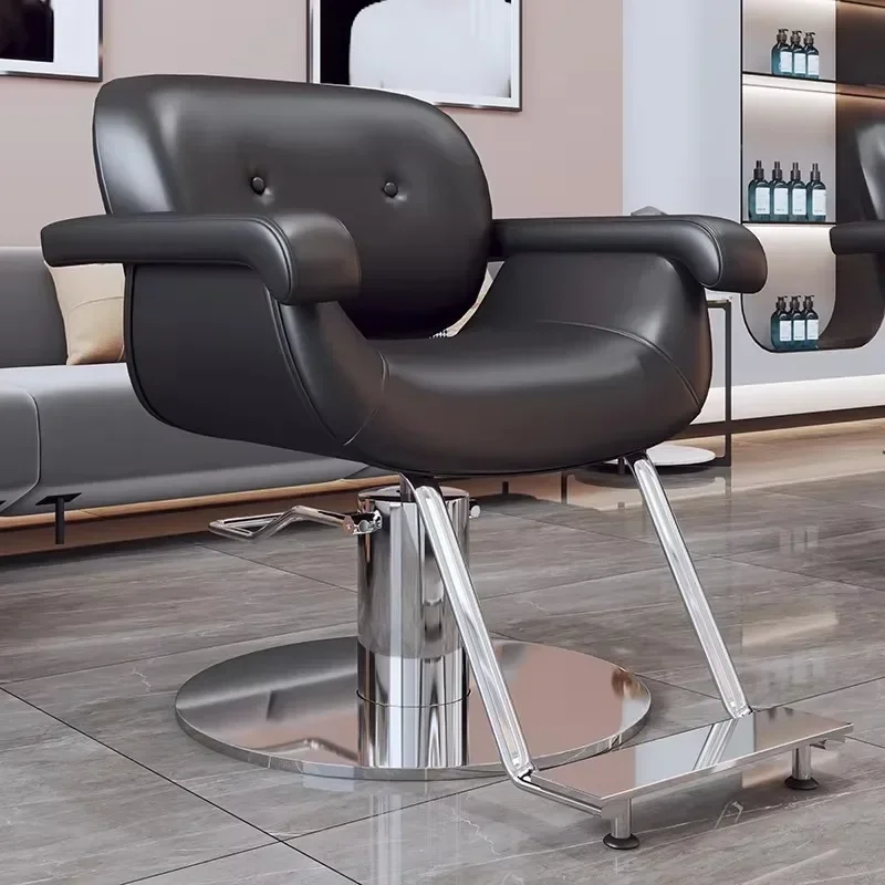 Chaise de barbier esthétique à la mode beauté luxe Design moderne chaise de barbier confortable Simple Silla Barberia meubles commerciaux