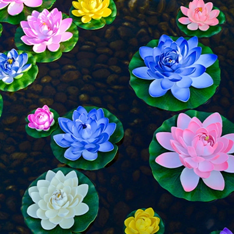 

Реалистичные искусственные кувшинки, цветы и листья, домашний декор, центральная часть стола 15UB