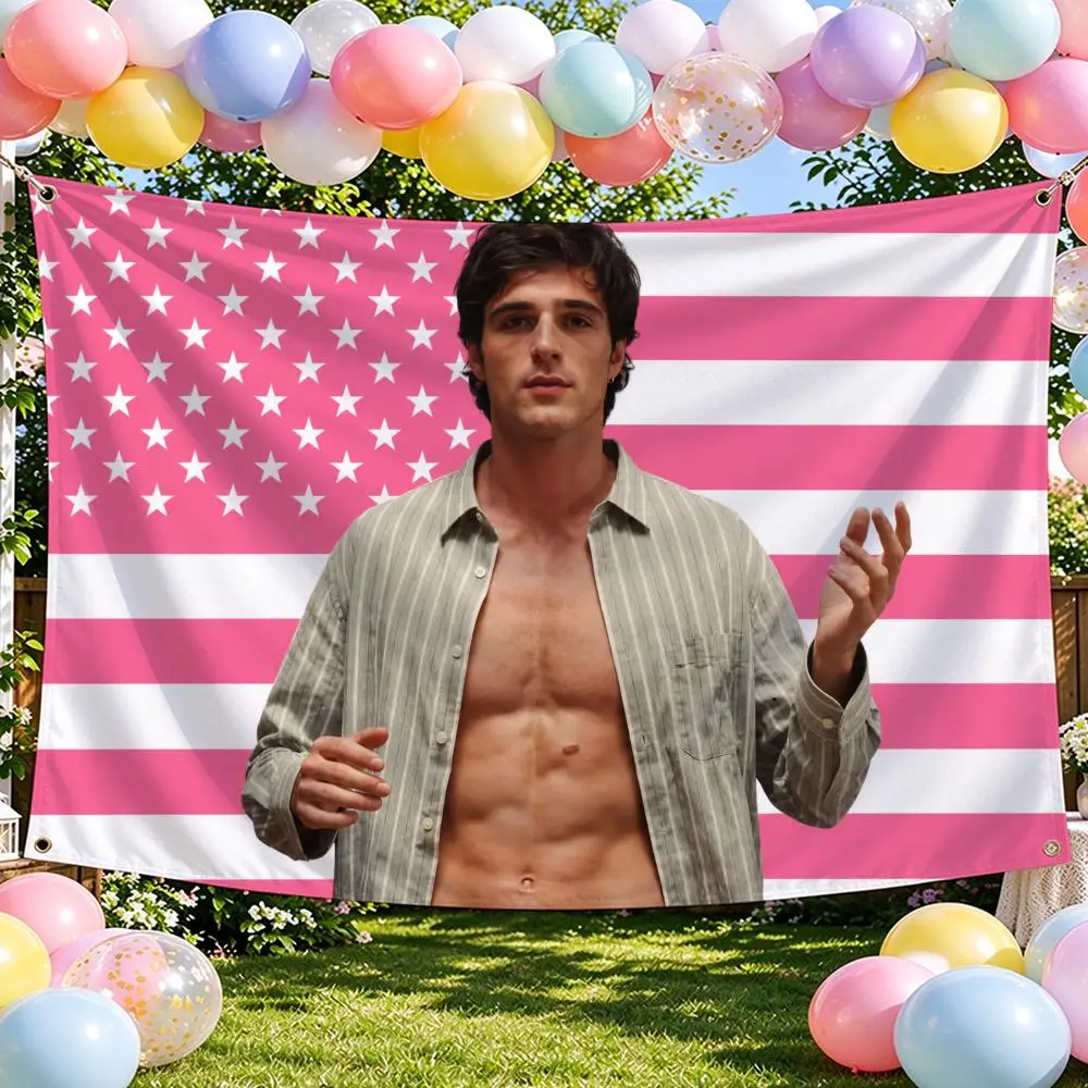 Jacob Elordi Flags Banner For Bedroom Outdoor Living Room Restaurant Bar Wall Decor Party