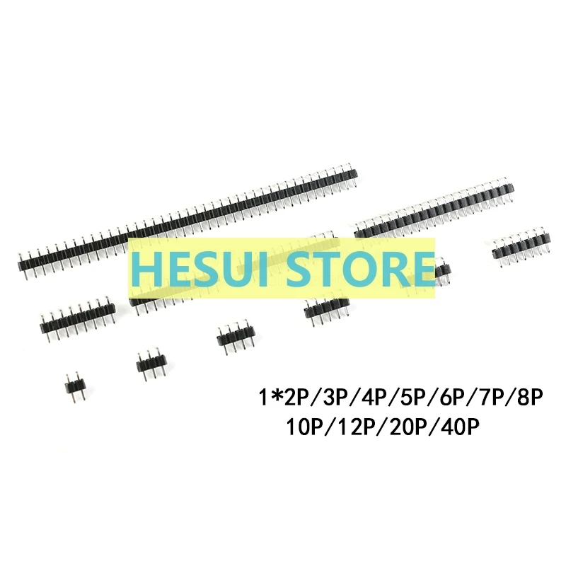 2.54 mm distance between single curved needle pin 1 * 2p / 3/4/5 6/7/8 10/12/20/40p