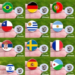 2024 National Flag Pin Serbia France Spain Uruguay Croatia Chile Romania Netherlands Switzerland Brazil Football Brooch Gift