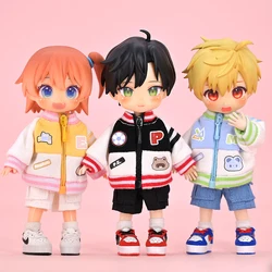 Ob11 Doll Cat Suit Clothes Doll Baseball jacket With zipper For Obitsu11, Molly, Ymy, Ufdoll, Gsc, Penny, Nendoroids Dolls