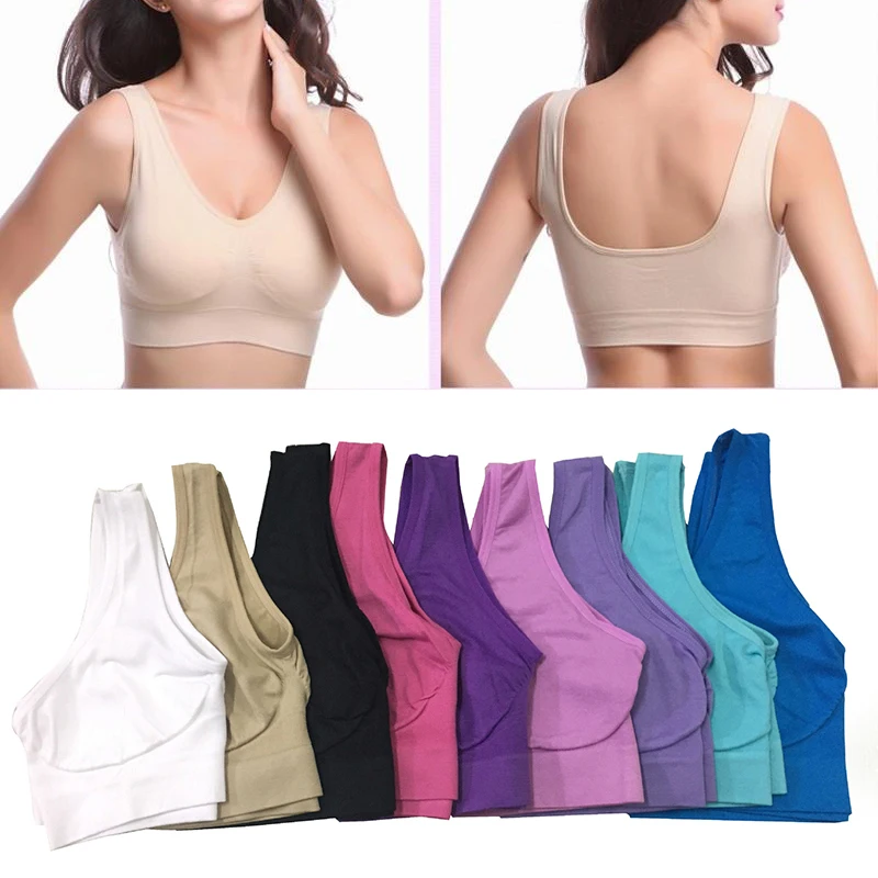 Women Sports Yoga Bra Single layer Bralette Without pad Fitness Underwear Wireless bra vest Top no sponge insert pad Brassiere