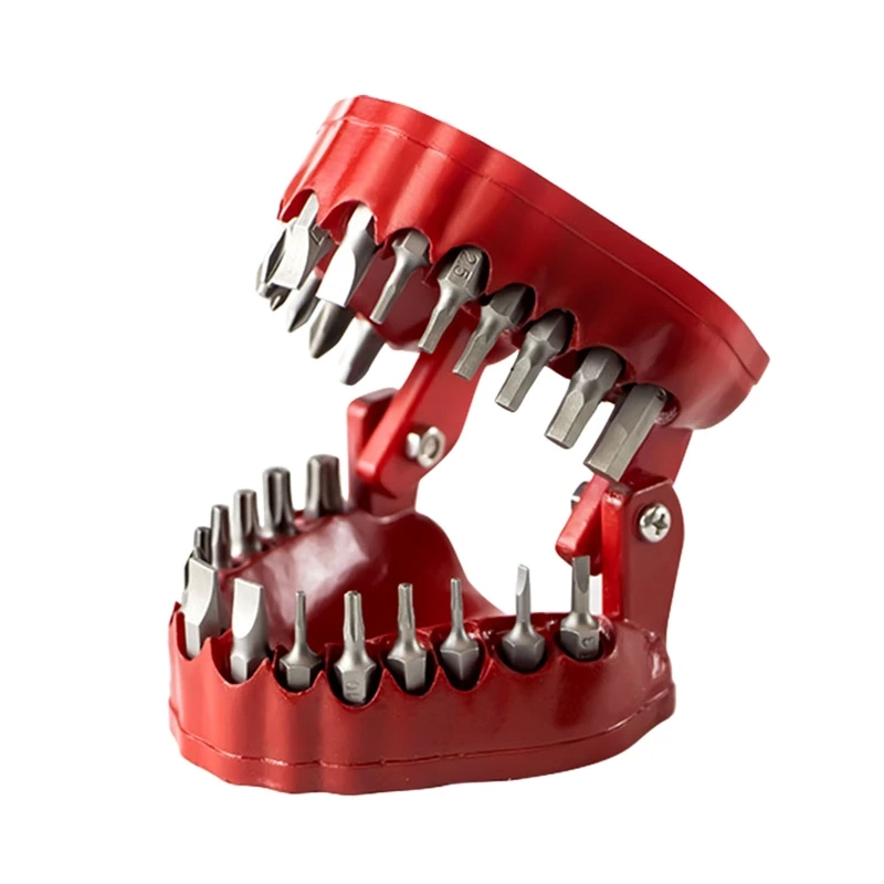 Imagem -03 - Atualizado Dentadura Broca Titular Chave de Fenda Bit Conjunto Dentadura Titular Suporta até 28 Bits de Dentes Modelo Design Ar15 22 Dropship