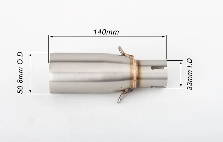 Slip On Exhuast For Piaggio BEVERLY 125 300 MP3 125 250 300 Exhaust Middle Pipe  Motorcycle Muffler BEVERLY 125 300 MP3 125 250