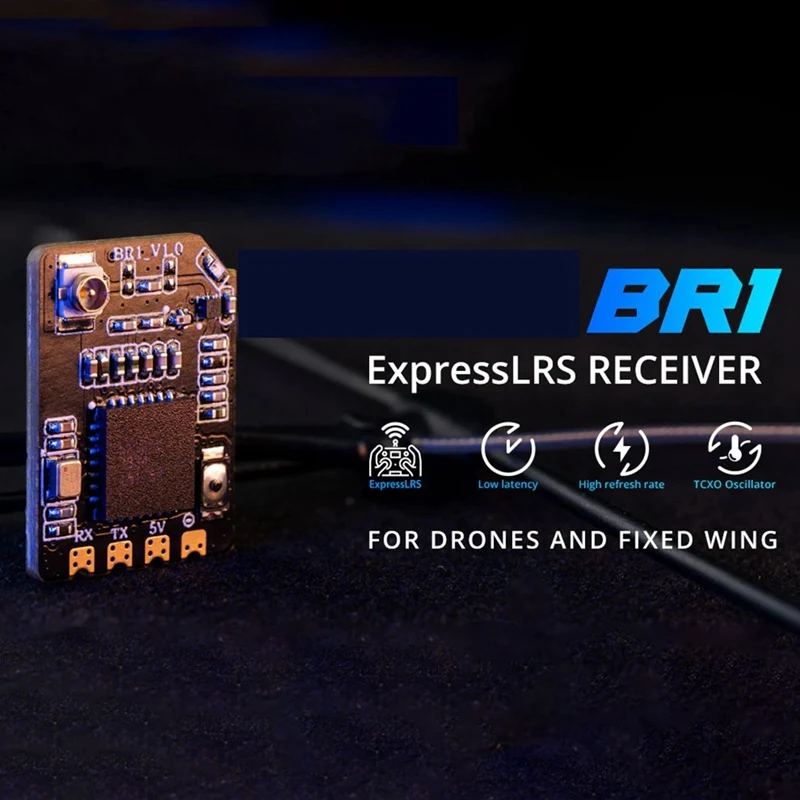 For Bandit BR1 ELRS 915Mhz Receiver Expresslrs 915 Built-In TCXO With T/Y Antenna For FPV Racer Drone