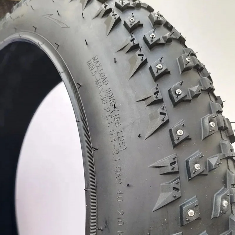 High Quality 26x2.35Snow Bike Fat Bicycle Tire and Inner Tube Ice Studded Bike Tires
