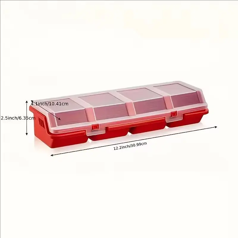 Multi-Compartment Organizer Box For Screws & Small Parts - Durable Plastic Hardware And Jewelry Storage Case