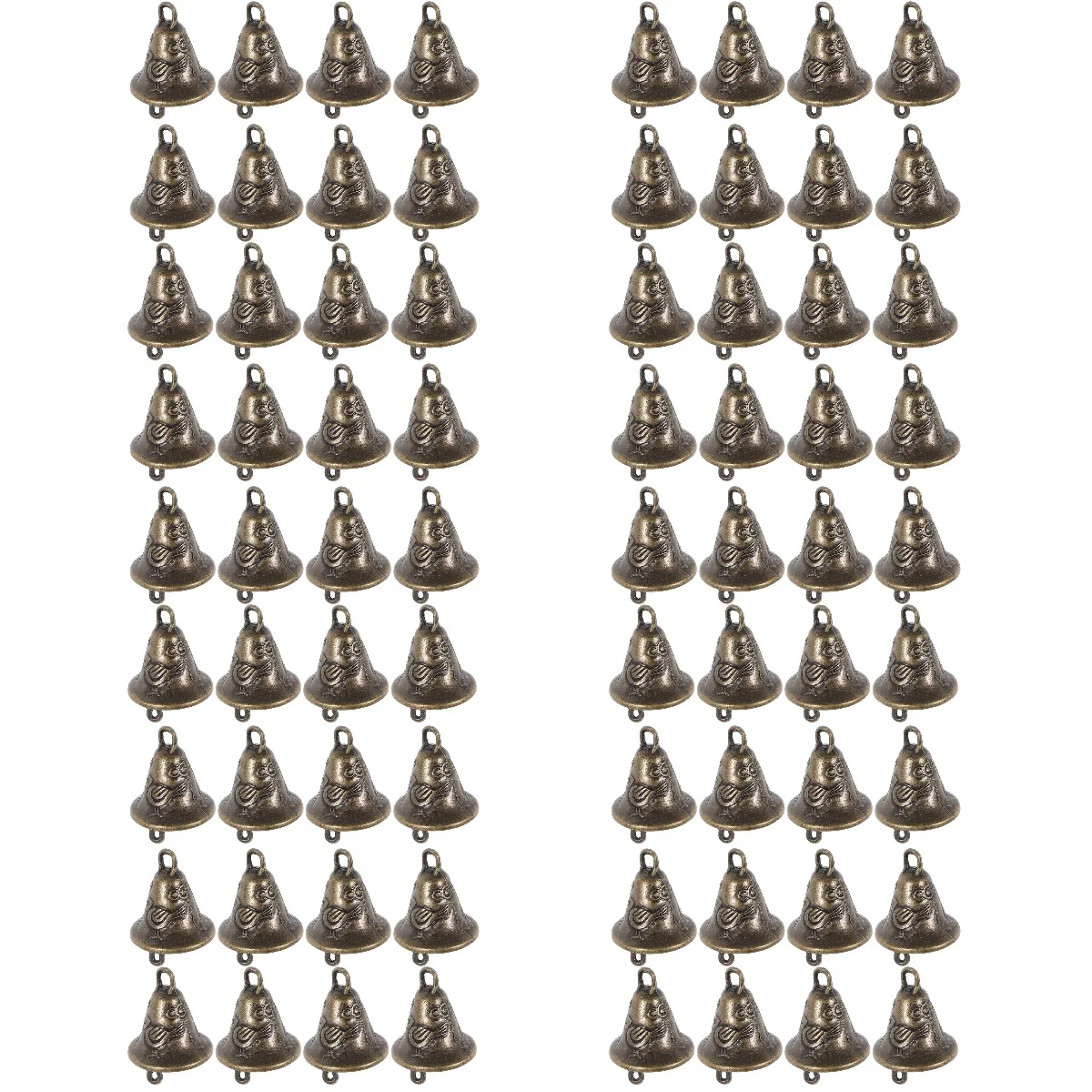 

6pcs 6 Count by Bell Decorative Ornament Bells Charms Mini Wind Chimes Parts Small Retro Metal