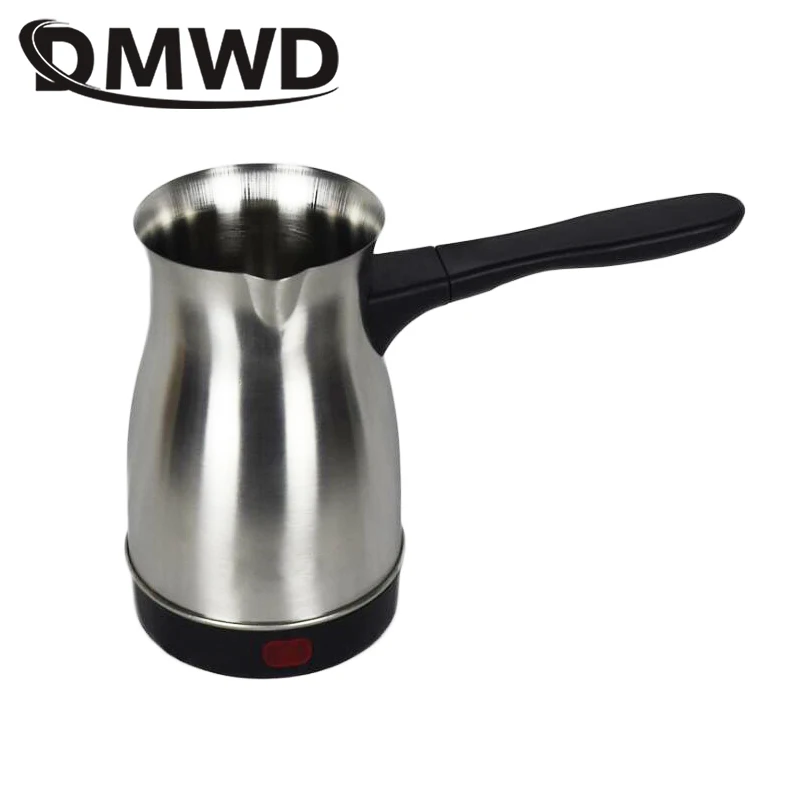 Turkish Coffee Pot Electric Moka Latte Stovetop Espresso Maker Teapot Mocha Milk Boiler Stainless Steel Cafe Filter Kettle EU