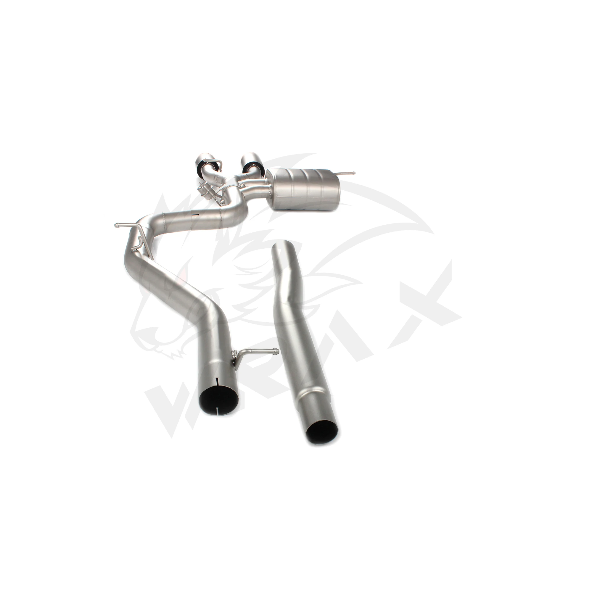 Układ wydechowy WRAX Performance z zaworami, catback, do Golfa 6 R20, stal nierdzewna, możliwość personalizacji, precyzyjne dopasowanie.