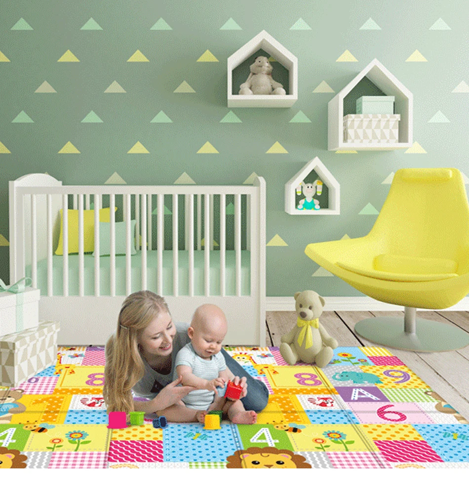 Tapis de jeu pliable pour bébé, jouets pour enfants dans la pépinière, tapis d\'escalade, puzzle de polymères pour enfants