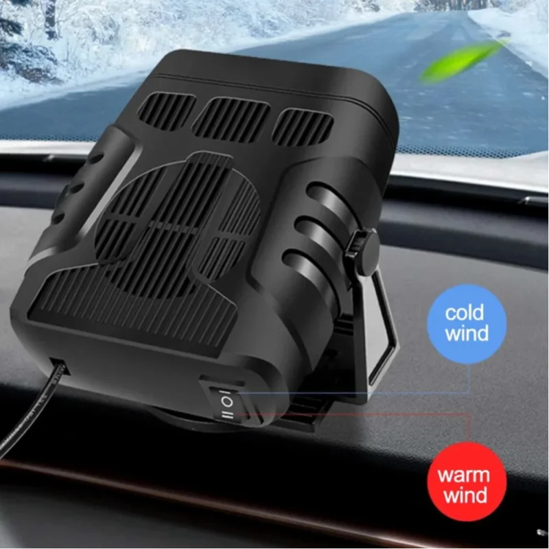 12V 24V 120W Defrosting Heater Cooling 4 in 1 Car Heating Fans 360 Rotation Electric Autonomous Windshield Defroster Demister