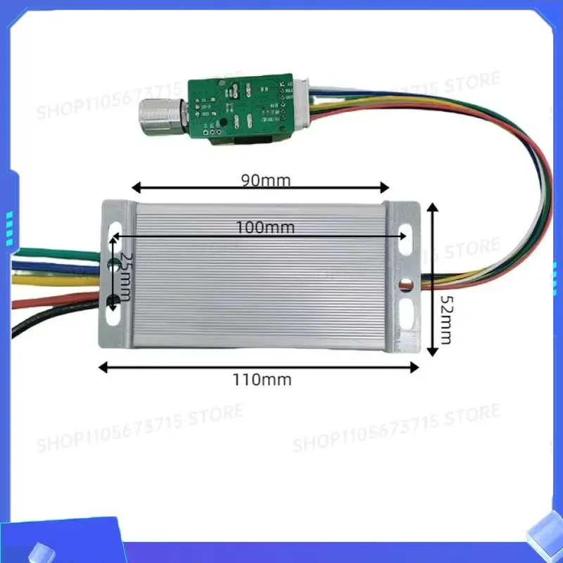 for FORDC 6-60V Three Phase DC Brushless Motor Driver Module 750W BLDC No Hall Controller Stop Reverse Speed Regulator