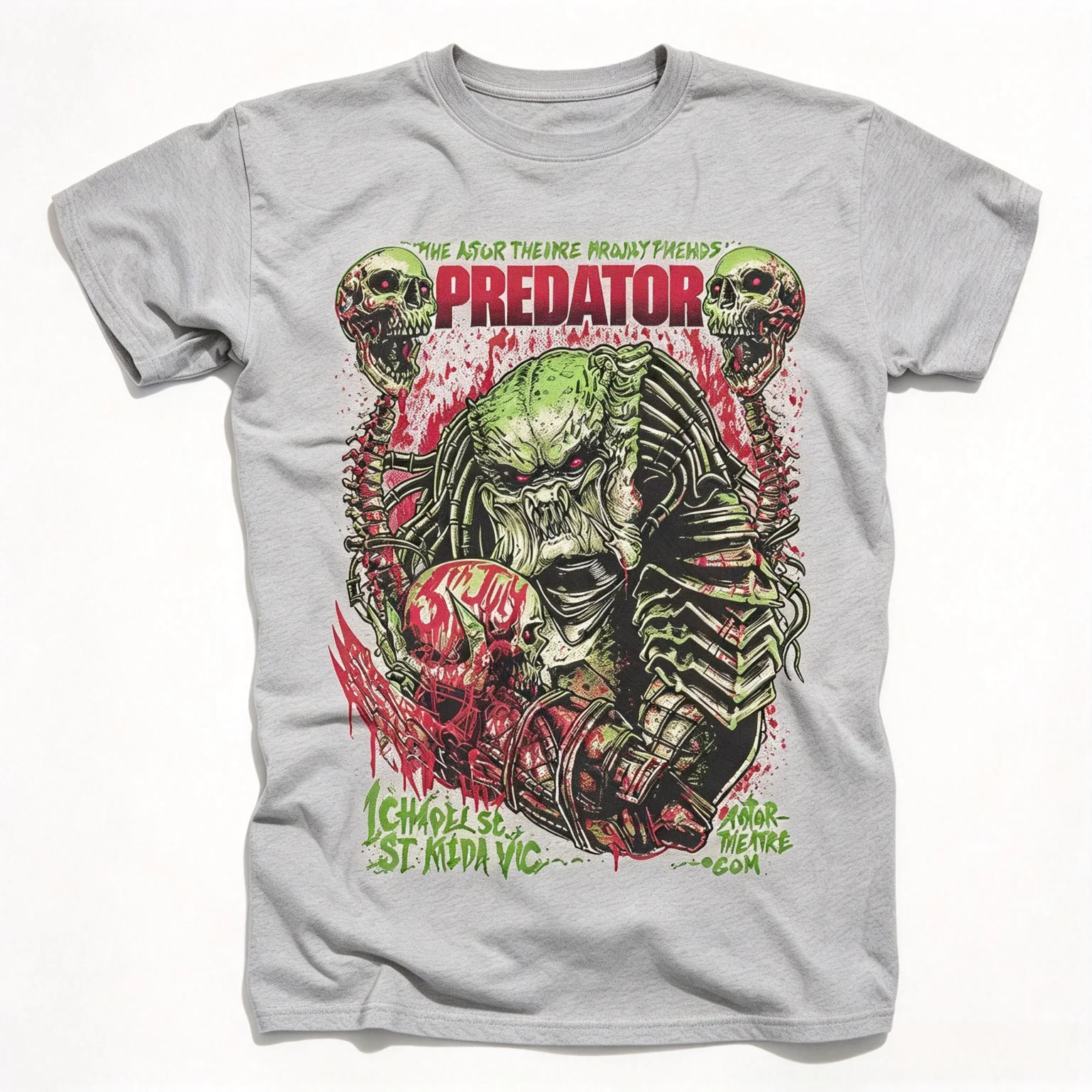 New Style Skull Demon Iron-blood Warrior Pattern Printed Loose Short-sleeved Men's and Women's Casual Round-neck T-shirt