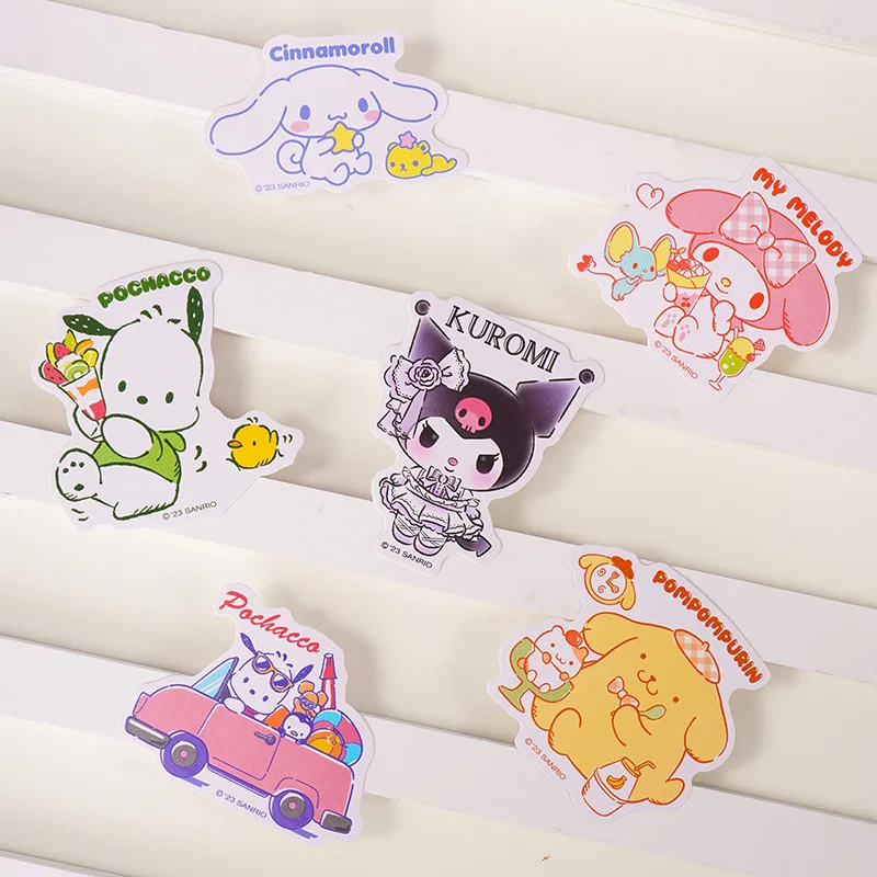 Imagem -04 - Sanrio Adesivo Impermeável Pacote Material de Pvc Decorado com Estudante Cartoon Ledger Sticker Gift Bonito Nível de Aparência Alto