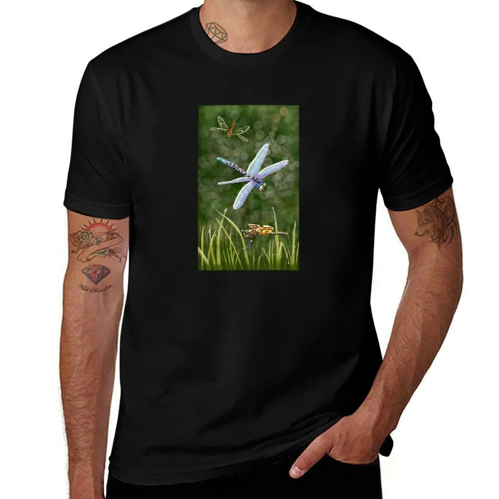 

Dragonflies Sparkling T-Shirt t shirts cotton 100% t shirt man cotton man t shirt designer T-Shirt