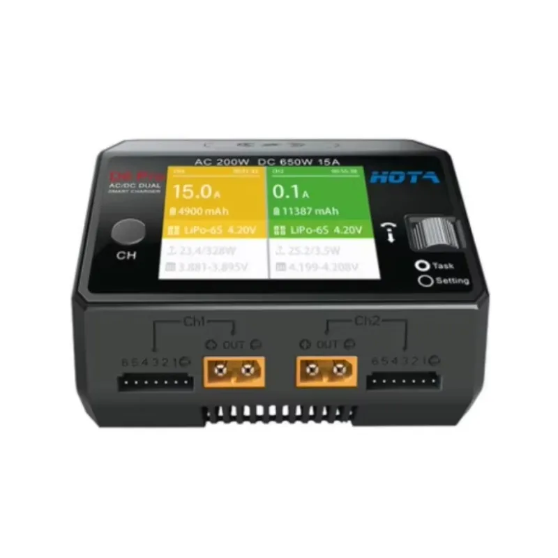D6pro Smart Dual-Channel LiPo Battery Balance Charger For Aircraft FPV Car Boat Model Drone With Plastic Material