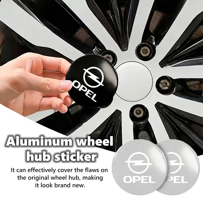 Autocollant central de roue avec Logo de voiture, 56mm, emblème, capuchons de jante, accessoires de moyeu pour Opel ADAM ASTRA J K CORSA E INSIGNIA MOKKA VIVA, 4 pièces