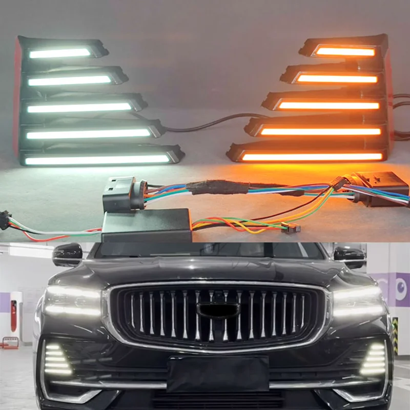 

For Geely Xingyue L Monjaro 2021-2025 LED Foglight DRL Front bumper foglight foglamp Assembly Daytime running light