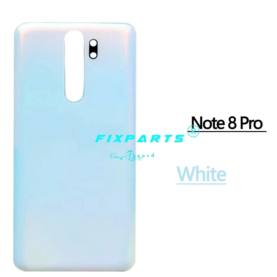 Para Xiaomi Redmi Note 8 Pro cubierta trasera de batería Note8 carcasa trasera puerta Panel de vidrio reemplazo para Redmi Note 8T cubierta de