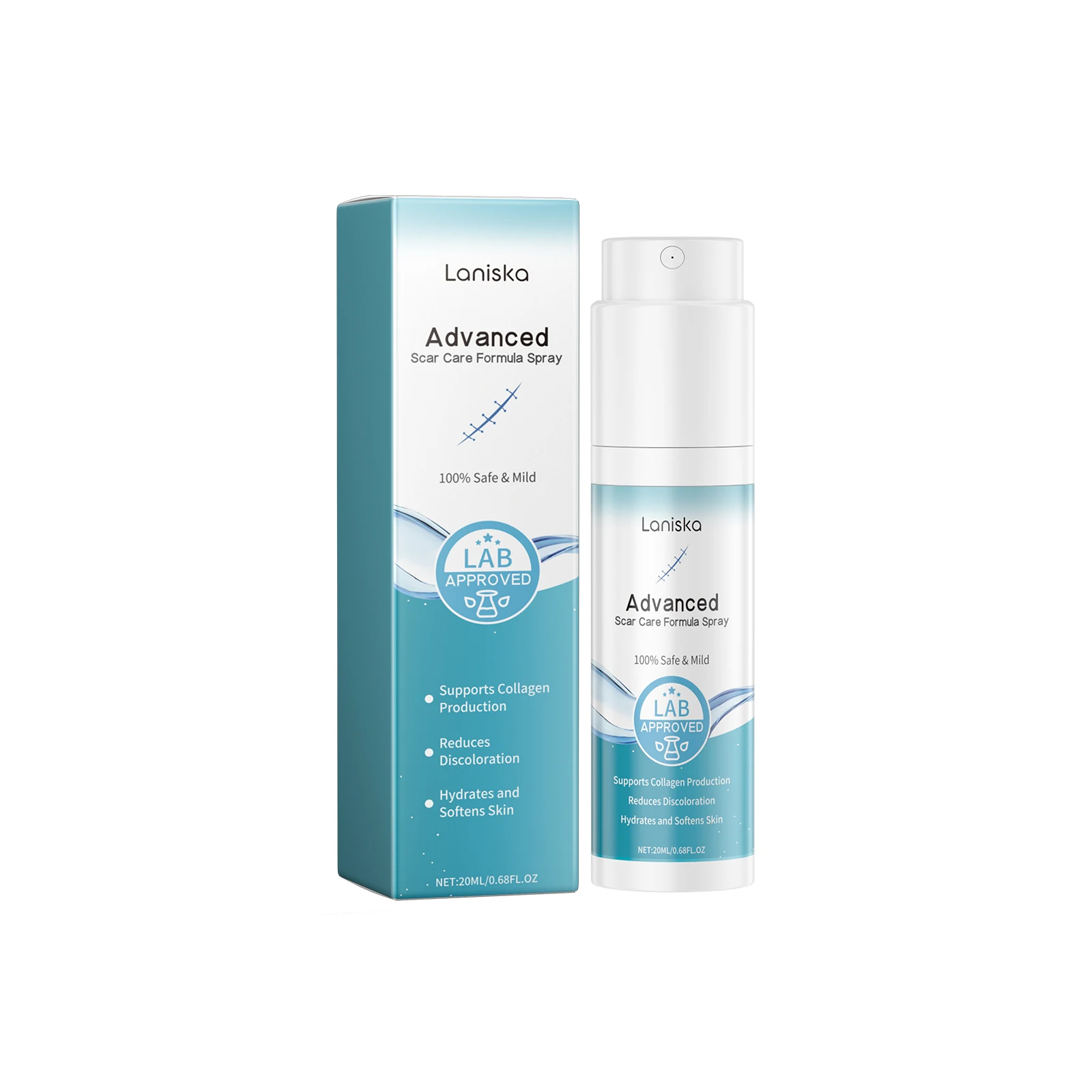 

Laniska Skin Repair Spray Postpartum Abdominal Lines Body Scar Smoothing Skin Repair Treatment 3pcs