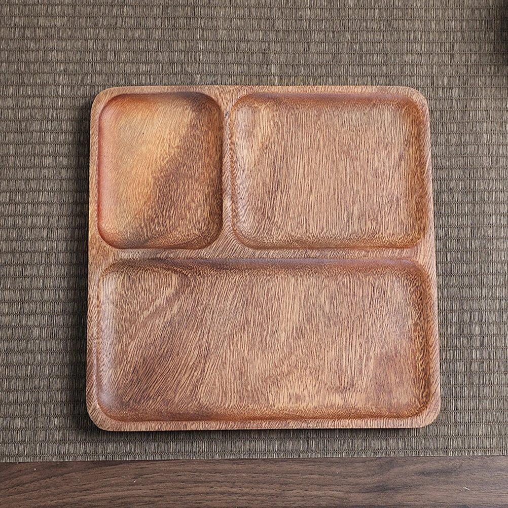 

Rectangular Wooden Serving Rustic Style Fruit Snack Storage Plate Multi Functional Household Bread For Kitchen Home Restaurant