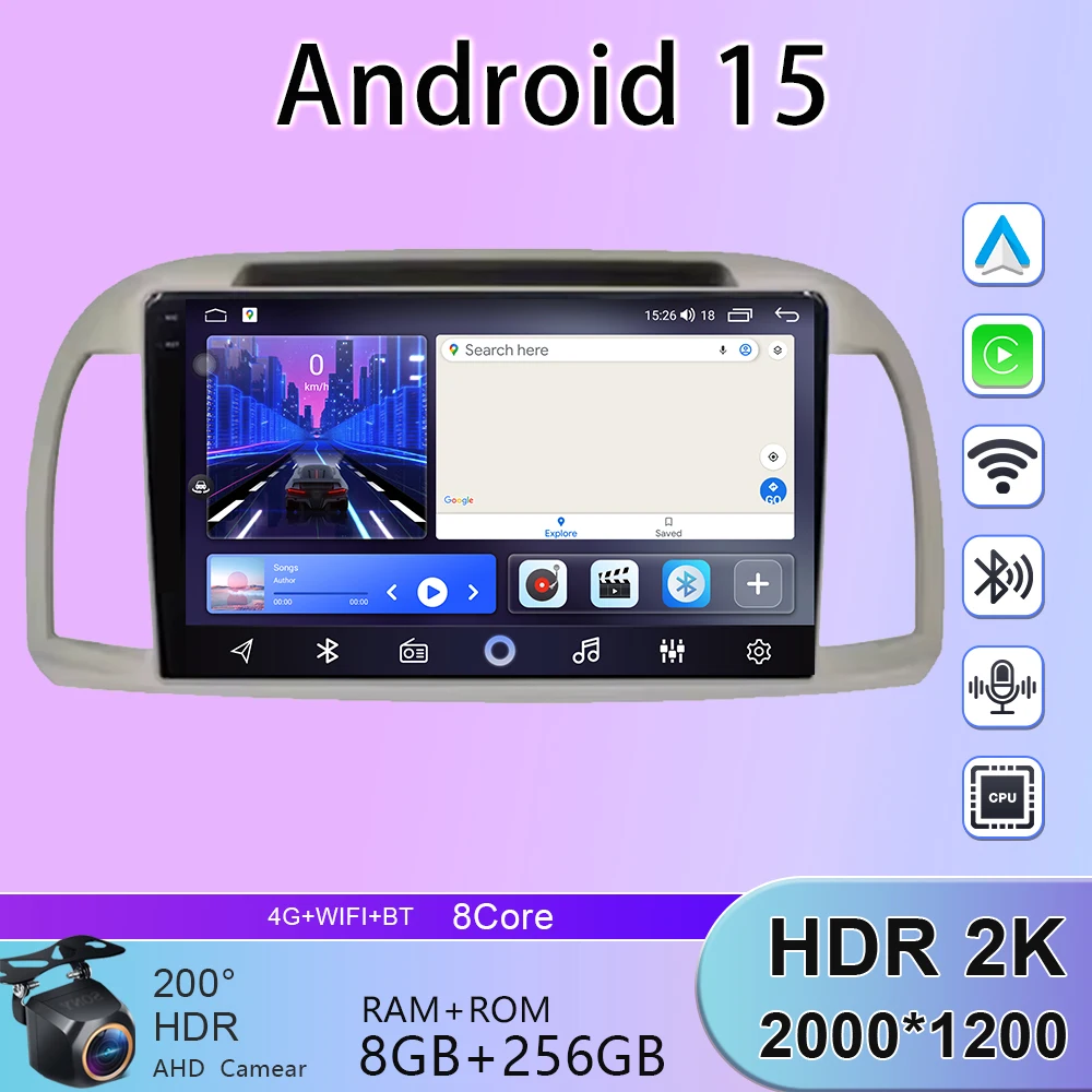 

For Nissan March Micra K12 2002 - 2010 Android Car Radio Navigation Auto GPS Head Unit Stereo 5G WIFI Multimedia Wireless Carpla
