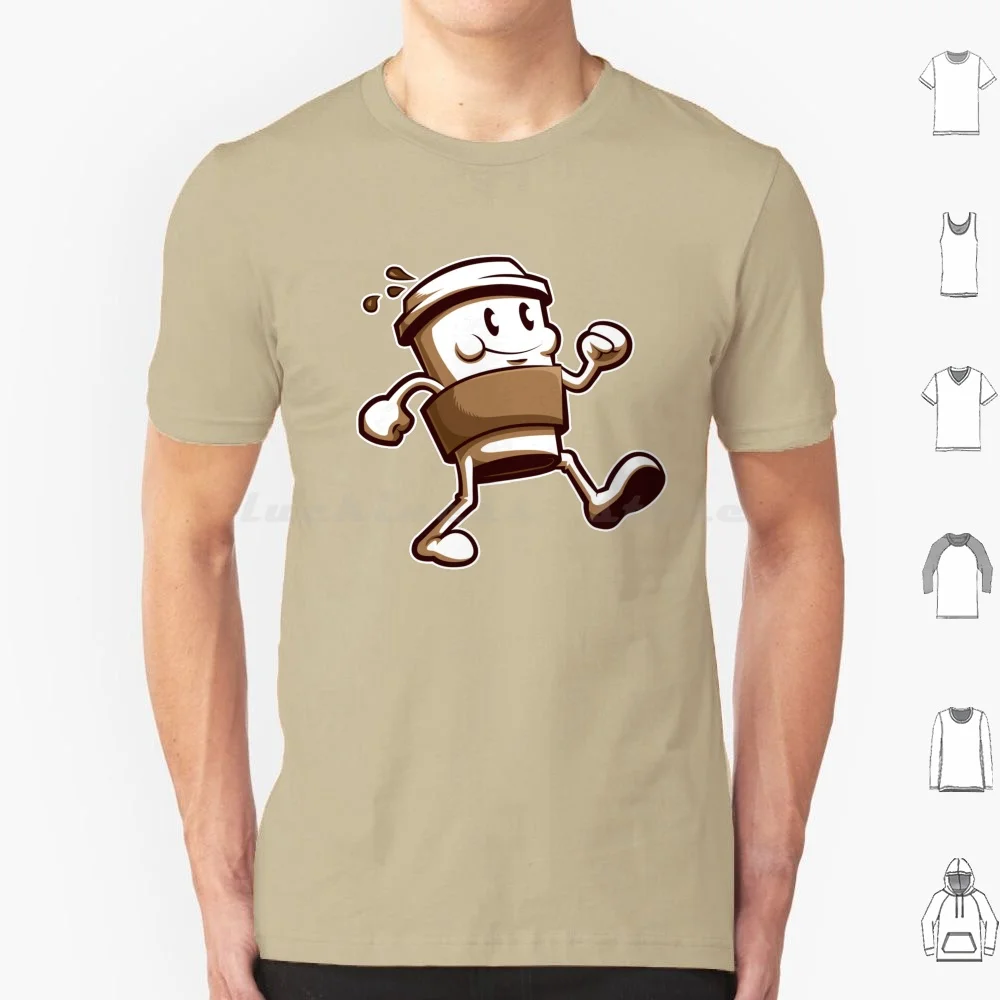 Joe on the go t camisa 6xl algodão legal camiseta xícara de café de joe joe café tempo bebida quente expresso stephen hartman