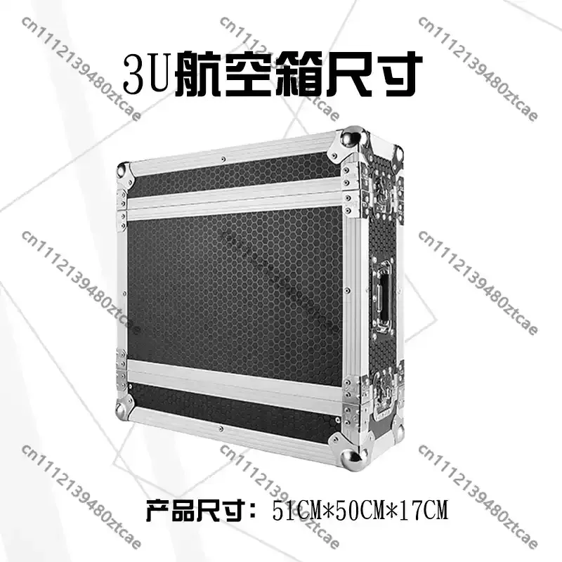 3U Standard Rack Mount Flight Case, Shockproof Storage Box for LED Sending Card, Video Processor, Digital Amplifier Stage