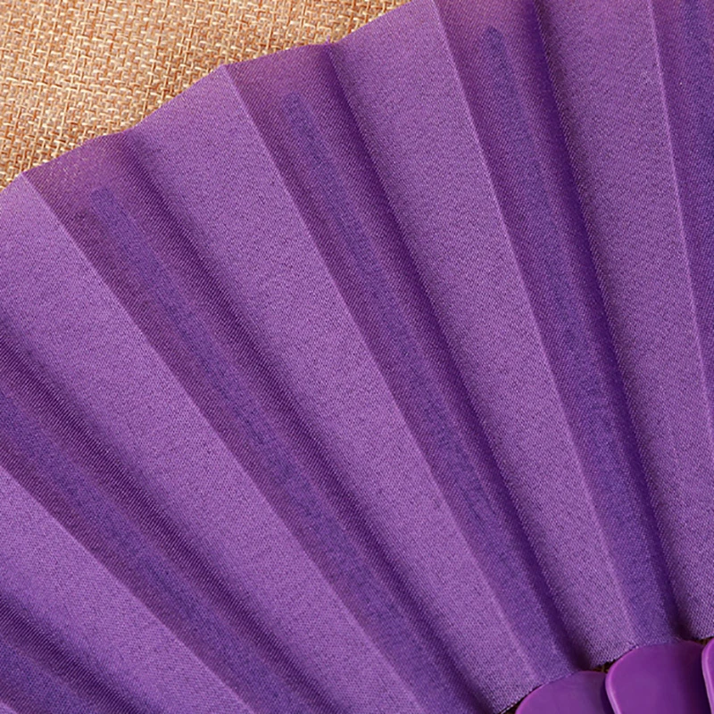 Classical Silk Cloth Plastic Bone Plain Folding Fan Chinese Style Retro Hand Held Fan Performances Fan Wedding Gift For Guest