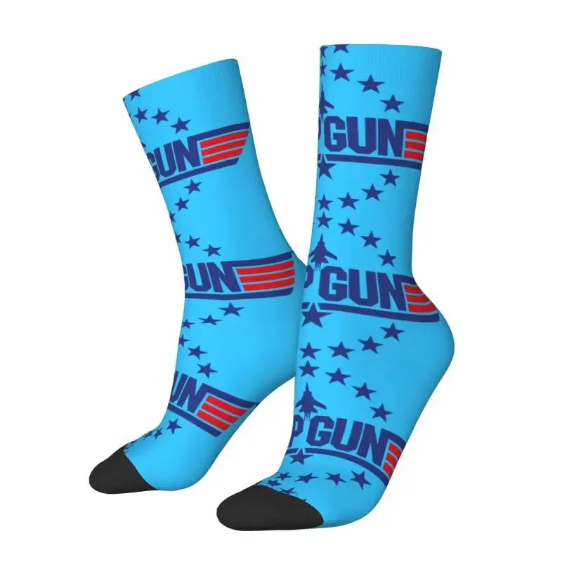 Kawaii Tom Cruise Maverick Film Top Gun Socks Men Women Warm 3D Printing Basketball Sports Crew Socks