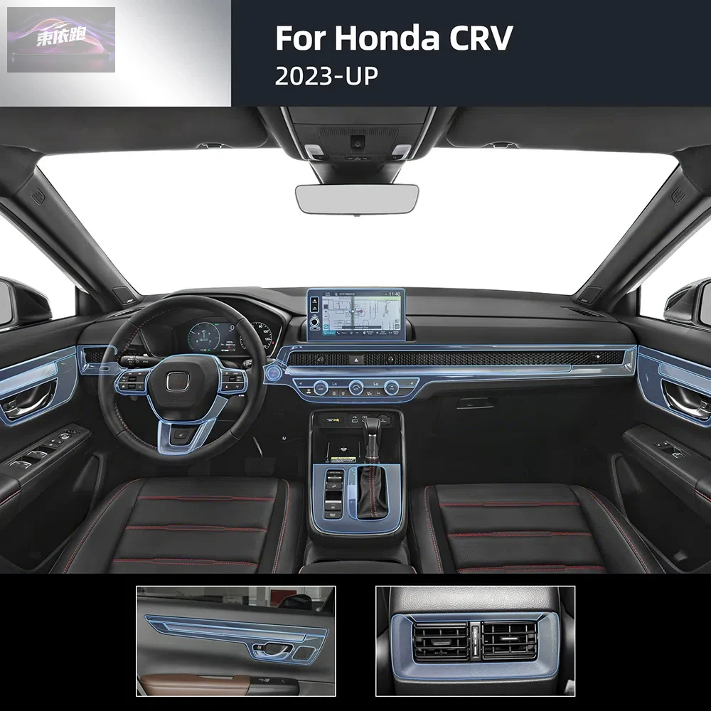 

Protector Film For Honda CRV CR-V 2024 2025 Interior Anti-scratch Car Door Center Console Media Dashboard Navigation TPU Sticker