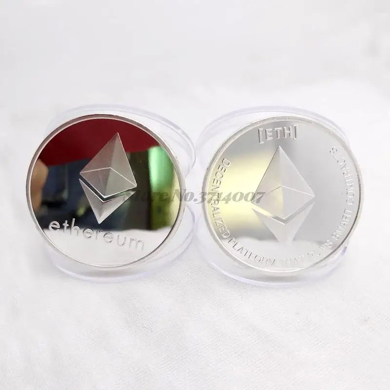 Gold Plated Ethereum Coin commemorative Coin Litecoin Art Collection Gift Physical antique imitation home decoration AUG27