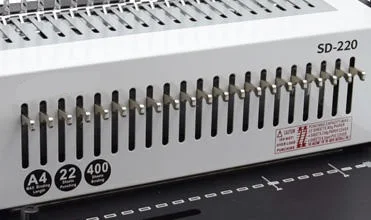 Comb Binder Manual 21 Hole Comb Rubber Ring Binding Machine Glue Binding Punch Machine DX-220
