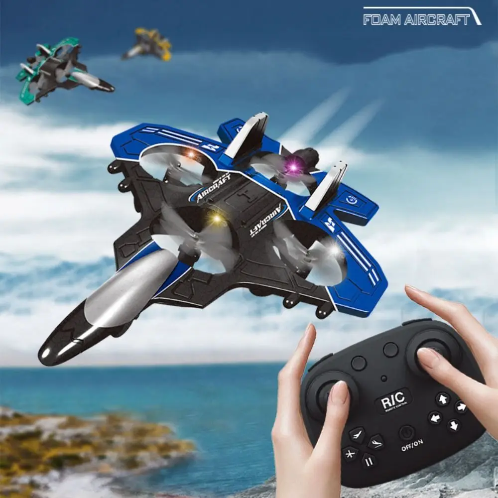 

EPP Foam Remote Control Foam Fighter Gravity Sensing RC Remote Control Aircraft Glider Flying Helicopter Toy with Light Portable