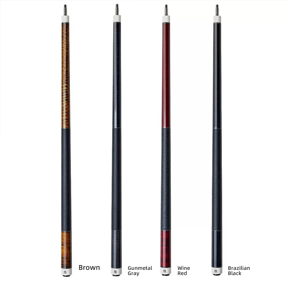 OMIN JM Billiard Pool Cue 12.8mm Tip Carbon Tube 55cm Leather Grip Adjustable Weigh Bolt Billiard Stick Kit