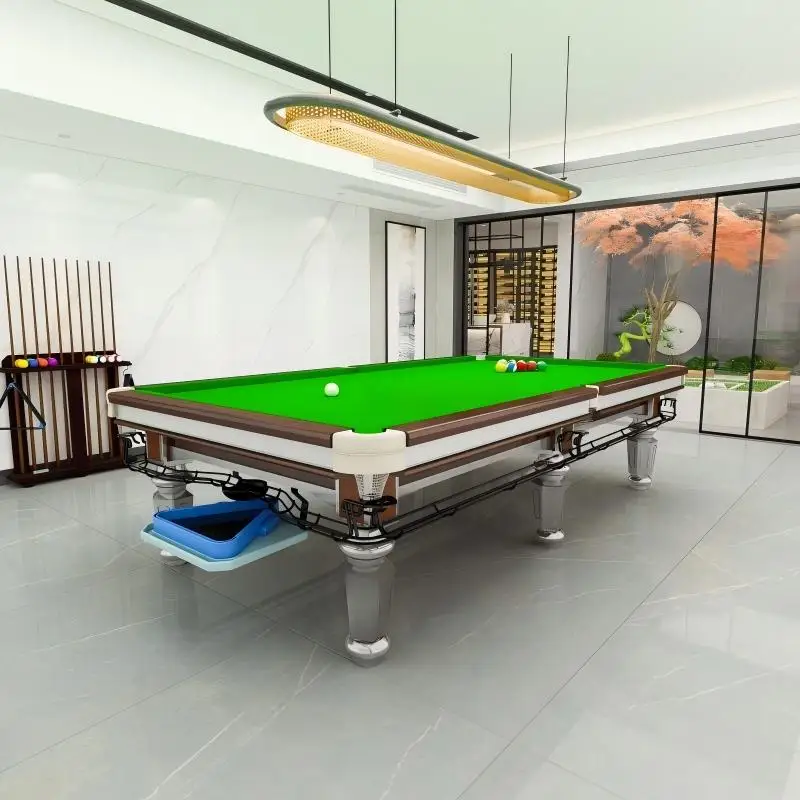 9 Ball Slate Pool Table Conversion Dining Table 9 Foot Solid Wood Legs Wool Cushion Professional Use