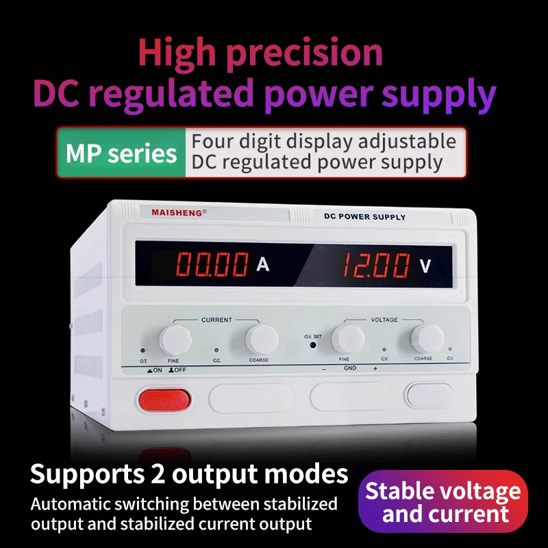 Imagem -04 - Fonte de Alimentação dc Ajustável Display Digital Tensão Estabilizada Ms305d Ms3010d Ms605ds 030v 60v 5a