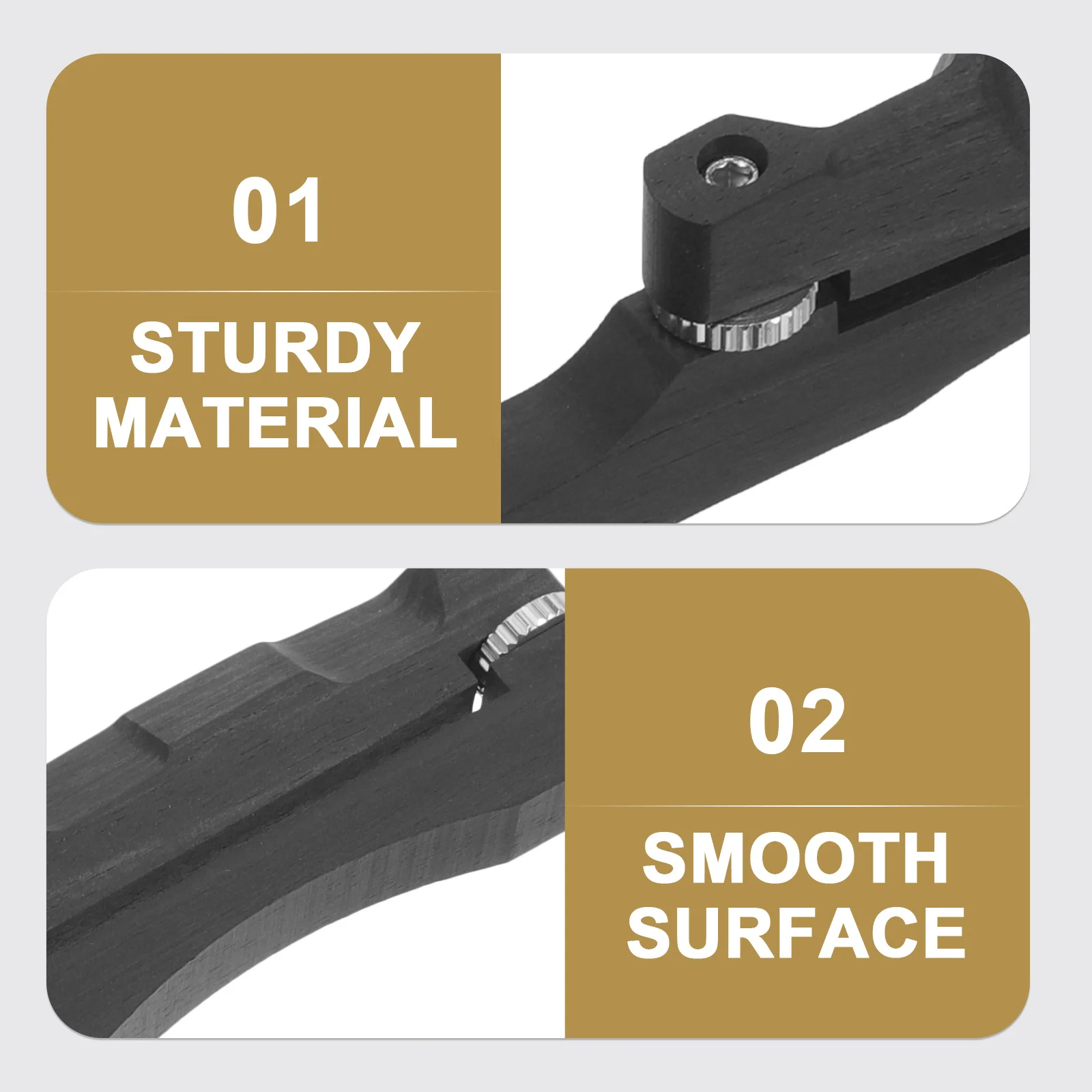 

Wooden Mandolin Bridge Saddle Ebony Replacement for Strings Instrument High Durability Resonance Fine Workmanship