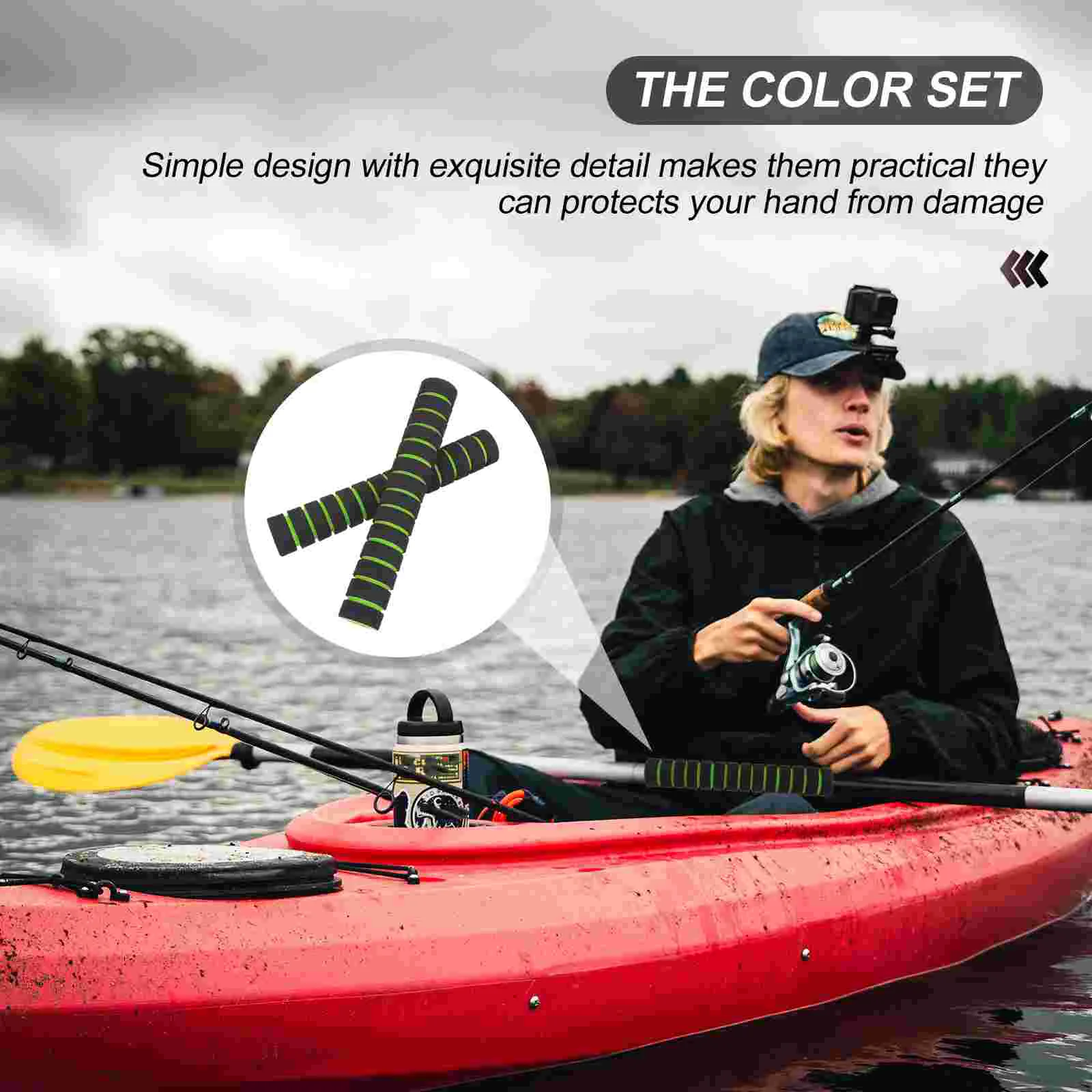 Paddle Kayak Grips Grip Rod Cover Canoe Handle Protector Accessories Kayaking Shaft Oar Hand Slip Sponge Non Foam Wraps Boat