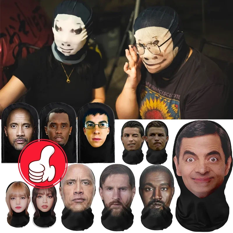 

HalloweenRealistic 3D Masks for Men Women Cosplay Mask Full Face Hip Hop Balaclava Hood Hat Headgear for Halloween Celebrity