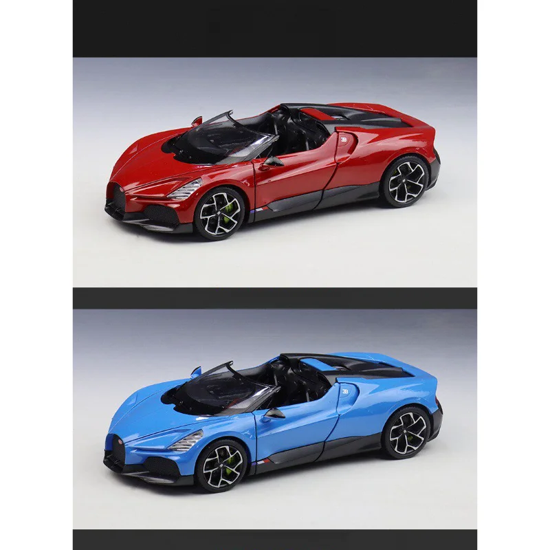 New Product 1/24 Ratio Bugatti W16 Mistral Sports Car Simulation Alloy Car Model Toy Ornament Birthday Gift Collection Gift