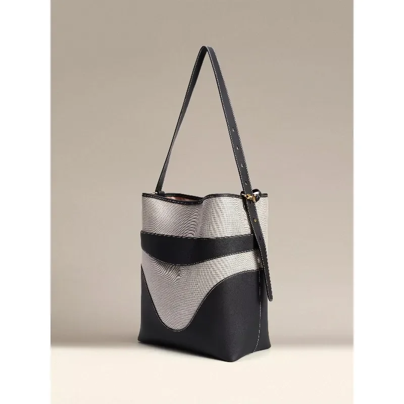 

Soft bucket bag canvas messenger bag women's luxury shoulder bag