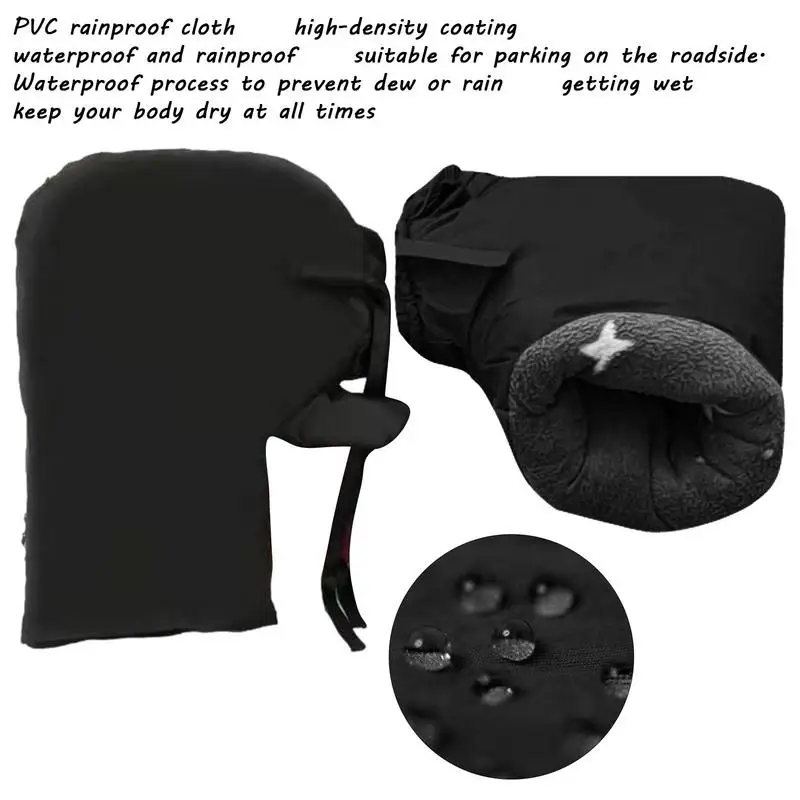 

Motorcycle Handlebar Gloves Windproof Winter Scooter Snowmobiles Bike Hand Warmer Mitts Waterproof Handlebar Muffs 26X2X35cm